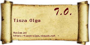 Tisza Olga névjegykártya