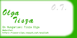 olga tisza business card